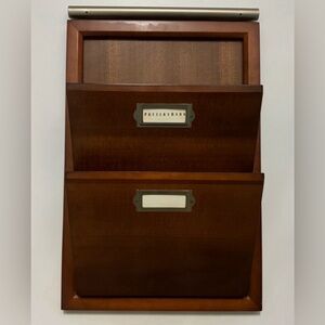 Pottery Barn Brown Daily System Mail Sorter with top display rod